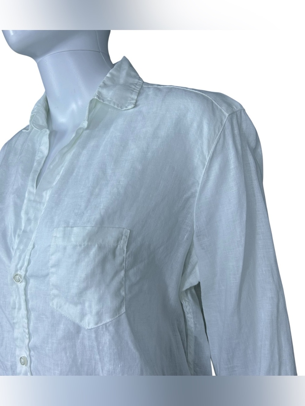 Frank & Eileen 100% Linen Button Up White Eileen Shirt Size S Costal Resort - Picture 5 of 16